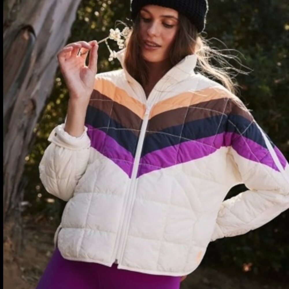 FP Movement x Hatch Printed Puffer Jacket XS NWT Winter Cold Maternity Insulated